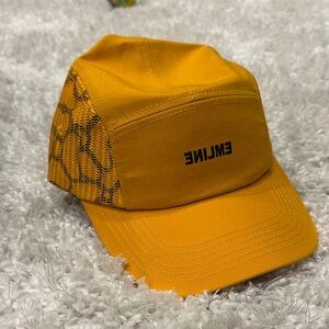 NWT Emline Yellow Cap with Black Logo